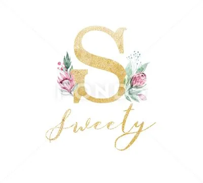 Gold glitter letter alphabet. Isolated Golden alphabetic fonts and numbers on Stock Illustration