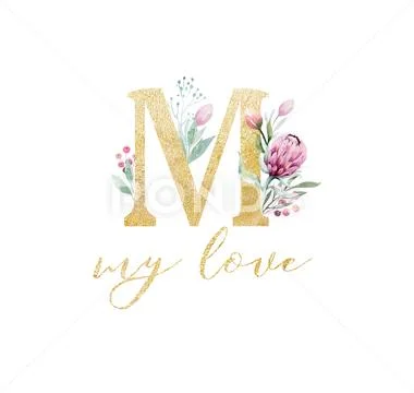 Gold glitter letter love wedding. Isolated Golden alphabetic fonts and numbers Stock Illustration