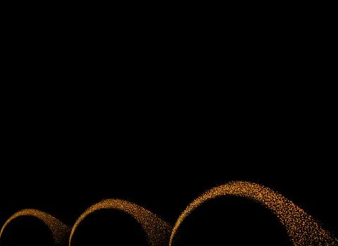 Gold glitter particles in bridge  shape  isolate on png or transparent  backg Stock Illustration