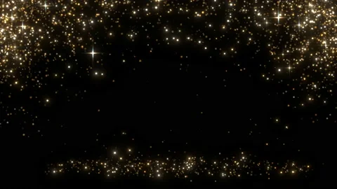 Gold glitter particles celebration background stars Stock-Footage 208352053