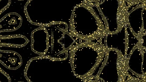 Gold Glitter Particles. Elegant Golden Loop Background 스톡 동영상 101155002