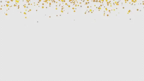 Gold glitter particles. Falling glitter particles on Alpha channel Stock Footage 279731733