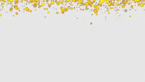 Gold glitter particles. Falling glitter particles on Alpha channel Stock Footage 279732167