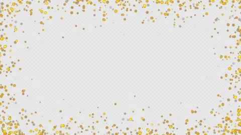 Gold glitter particles. Falling glitter particles on Alpha channel Stock Footage 279734404