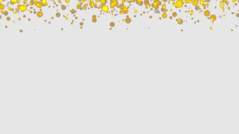 Gold glitter particles. Falling glitter particles on Alpha channel Stock Footage 279738361