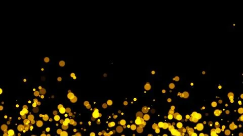 Gold glitter particles. Falling glitter particles on Black Background 스톡 일러스트