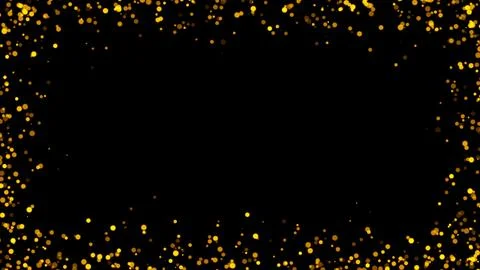 Gold glitter particles. Falling glitter particles on Black Background 스톡 일러스트