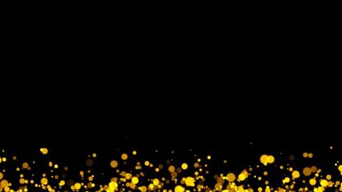 Gold glitter particles. Falling glitter particles on Black Background 스톡 일러스트