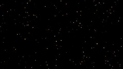 Gold glitter particles. Falling glitter particles on Black Background Stock Illustration