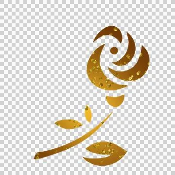 Gold glitter rose2 Ilustração Stock