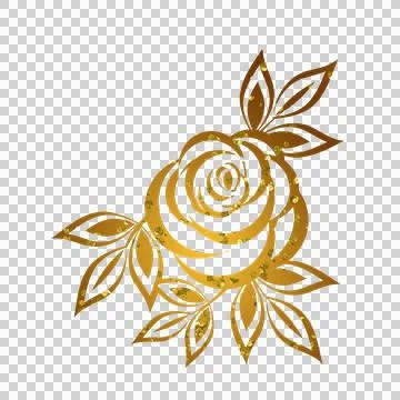 Gold glitter rose4 스톡 일러스트