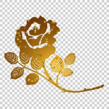 Gold glitter rose7 Ilustração Stock
