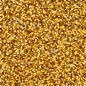 Gold glitter seamless pattern, Shiny party background with golden shimmer Stock Illustration