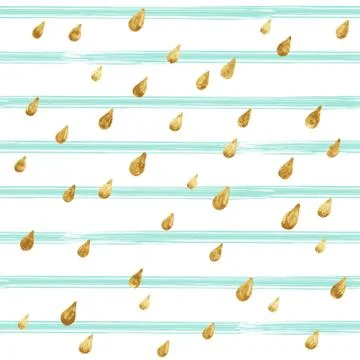 Gold glitter seamless pattern, striped background Stock Illustration