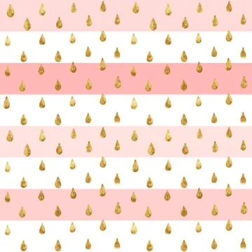 Gold glitter seamless pattern, striped background Stock Illustration
