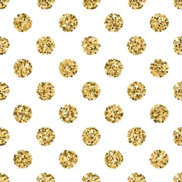 Gold glitter seamless vector pattern. Stock Illustration