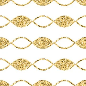 Gold glitter seamless vector pattern. Stock Illustration