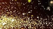 Gold Glitter Sparkles Texture On Dark Background. Shiny Abstract Animation. Stock Footage