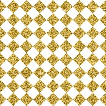 Gold glitter square tile seamless pattern Illustrazione stock