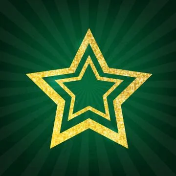 Gold glitter star イラスト素材