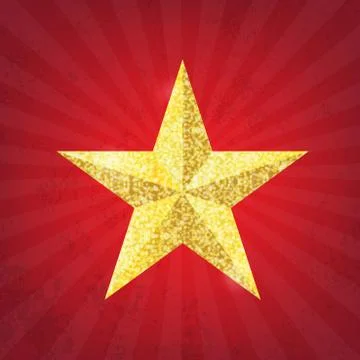 Gold glitter star Ilustração Stock