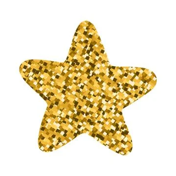 Gold Glitter Star Stock Illustration