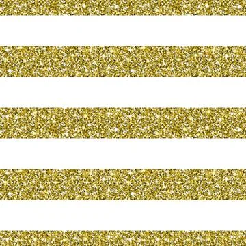 Gold Glitter Striped Pattern Background Stock Illustration