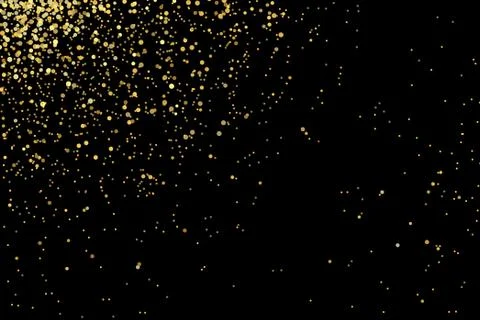 Gold glitter texture on a black background Stock Illustration