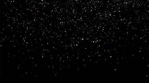 Gold glitter texture on black background. Golden sparkle confetti vector shine Stock Illustration