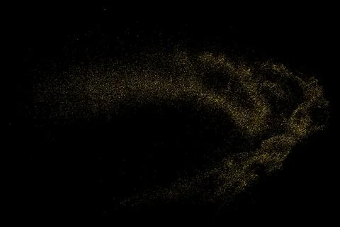 Gold Glitter Texture on Black Background 스톡 일러스트