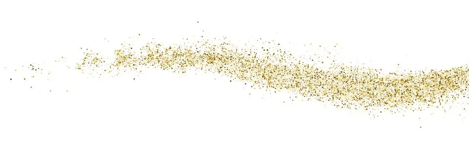 Gold Glitter Texture. Horizontal Long Banner. Stock Illustration