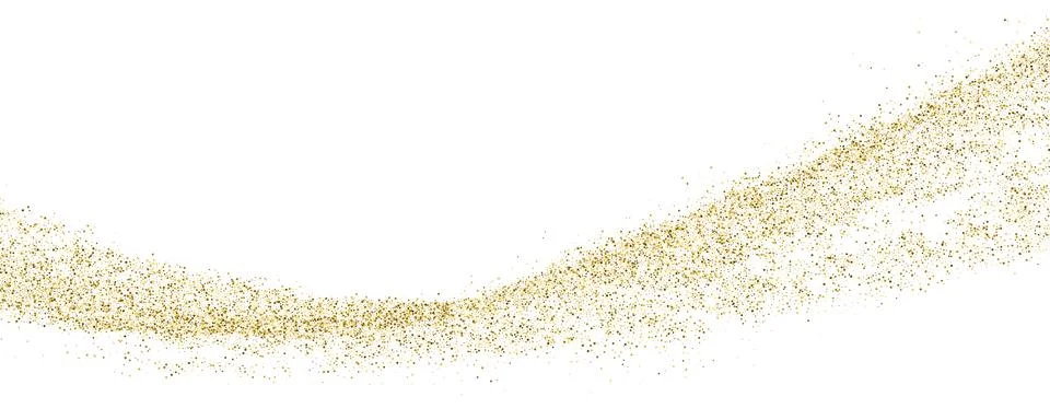 Gold Glitter Texture. Horizontal Long Banner. Stock Illustration