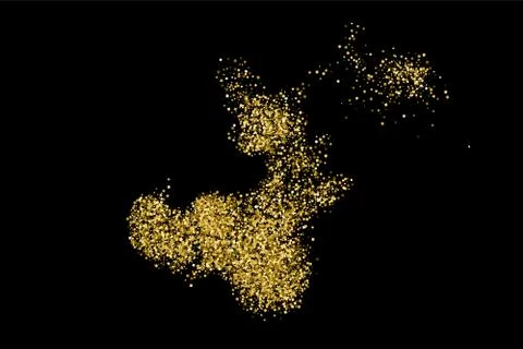 Gold glitter texture. Stock Illustration