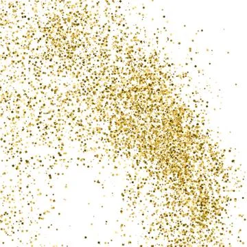 Gold glitter texture isolated on white. Stock Illustration