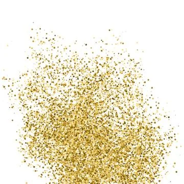 Gold glitter texture isolated on white. 스톡 일러스트