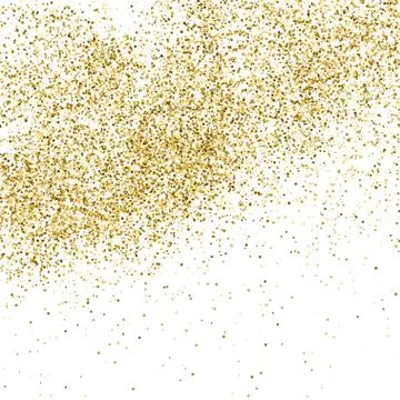 Gold glitter texture isolated on white. Stock-Illustration