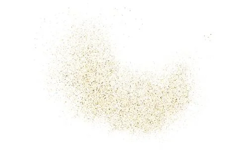 Gold glitter texture isolated on white. Stock Illustration