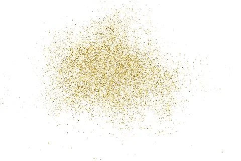 Gold Glitter Texture Isolated On White. Illustration