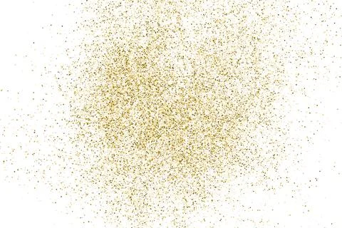 Gold Glitter Texture Isolated On White. Stock Illustration