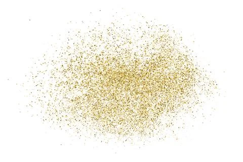 Gold Glitter Texture Isolated On White. Stock Illustration