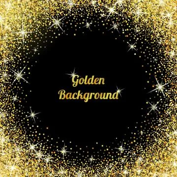 Gold glitter texture with sparkles Stock Illustration