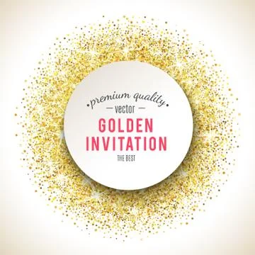 Gold glitter texture with sparkles Stock Illustration