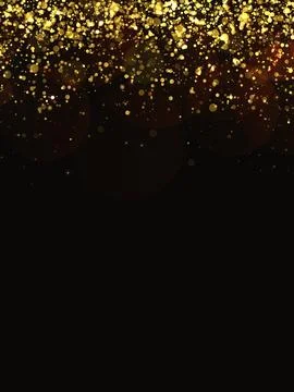 Gold glitter vector background. Christmas and festive backdrop template with Stock Illustration
