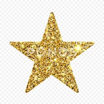 Gold Glitter Vector Star. Golden Sparcle. Amber Particles. Luxury Design Element