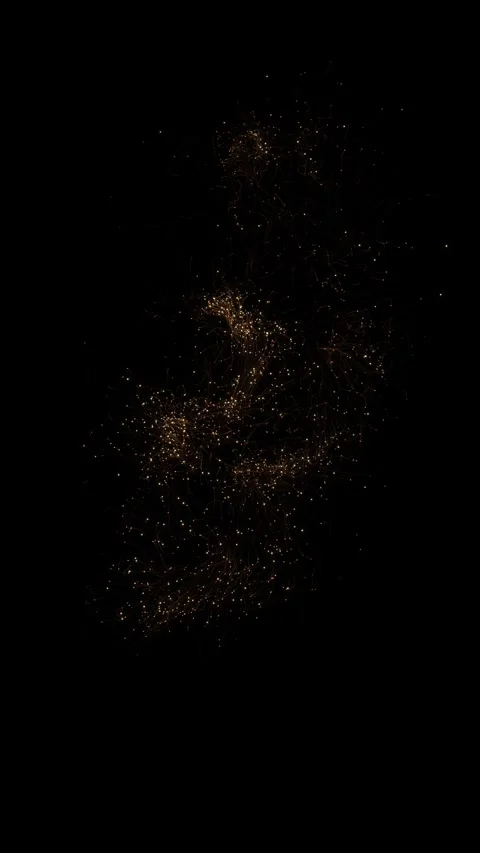 Gold glitter wave trail, glittering glister light golden shooting star shiny Stock Footage 333958337