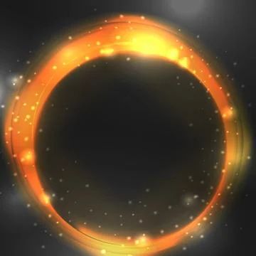Gold Glittering Circle - Vector Illustration Stock Illustration