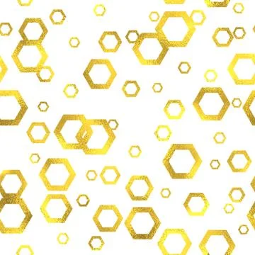 Gold glittering foil seamless pattern Stock Illustration