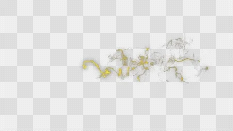 Gold glittering particles abstractly move in space on a transparent background. Video stock 160719376
