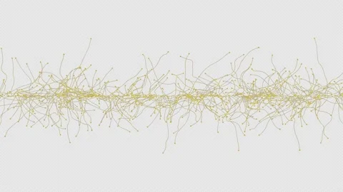Gold glittering particles abstractly move in space on a transparent background. Stock Footage 160845821