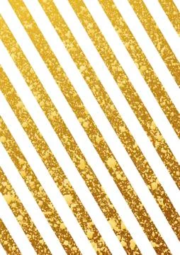 Gold glittering seamless lines pattern on white background Stock Illustration